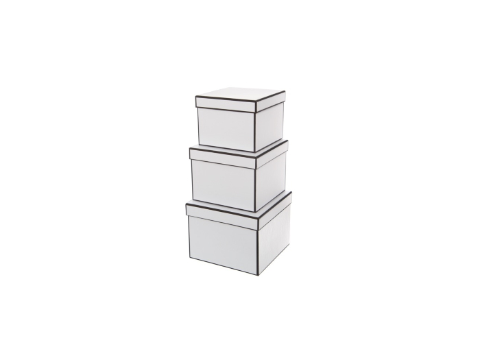 Set of 3 White Boxes