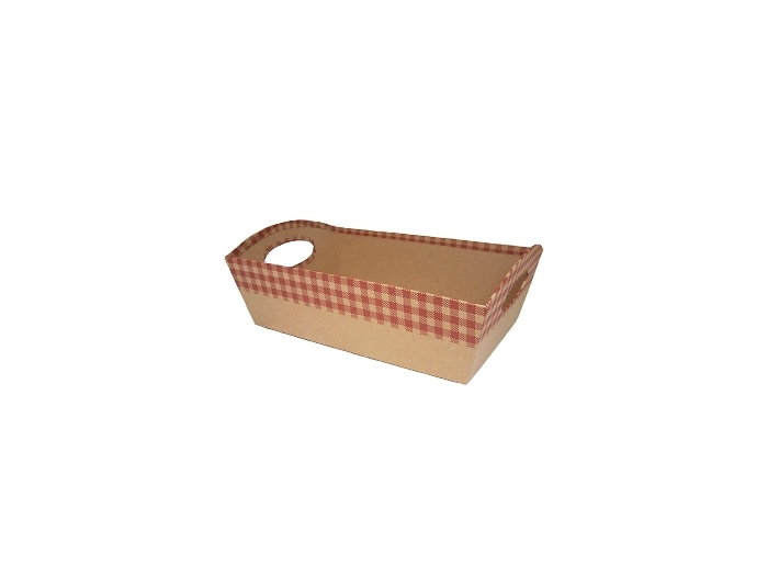 Gingham Kraft Tray