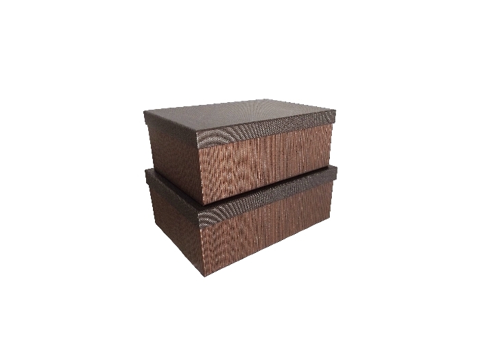 Gift Box Stack Brown